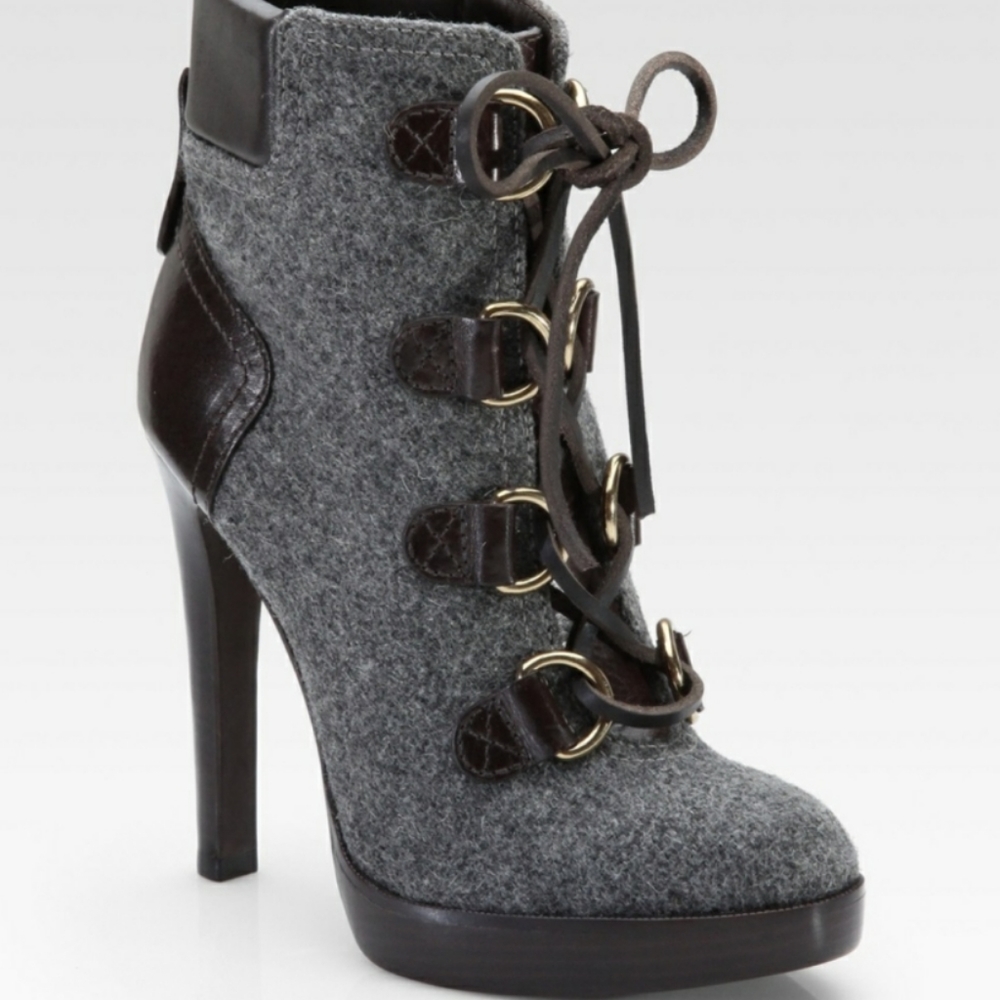 Tory Burch Lawson Boots Gray/Brown